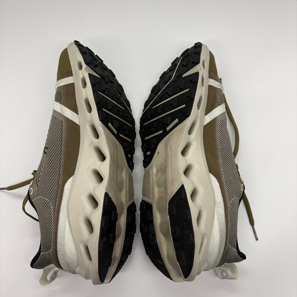 On Running Cloudsurfer Trail Mens Size 12.5 Hunter Olive White Running Shoes - Picture 6 of 9